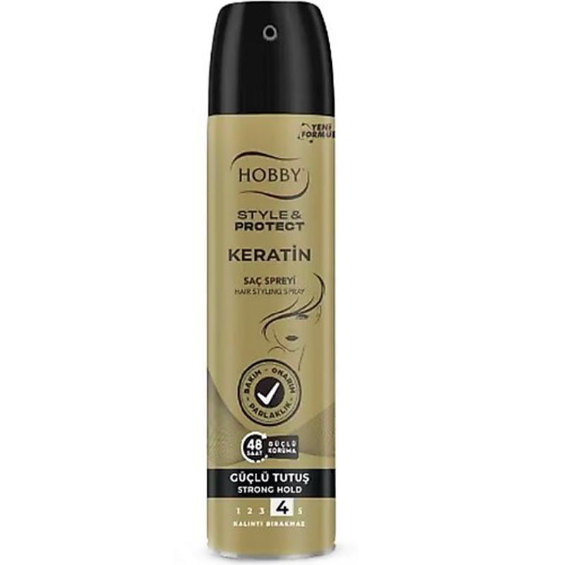 اسپری مو اورجینال برند Hobby مدل Keratin Güçlü Tutuş