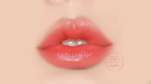 آموزش لب کره ای صورتی با تینت لب کره ای