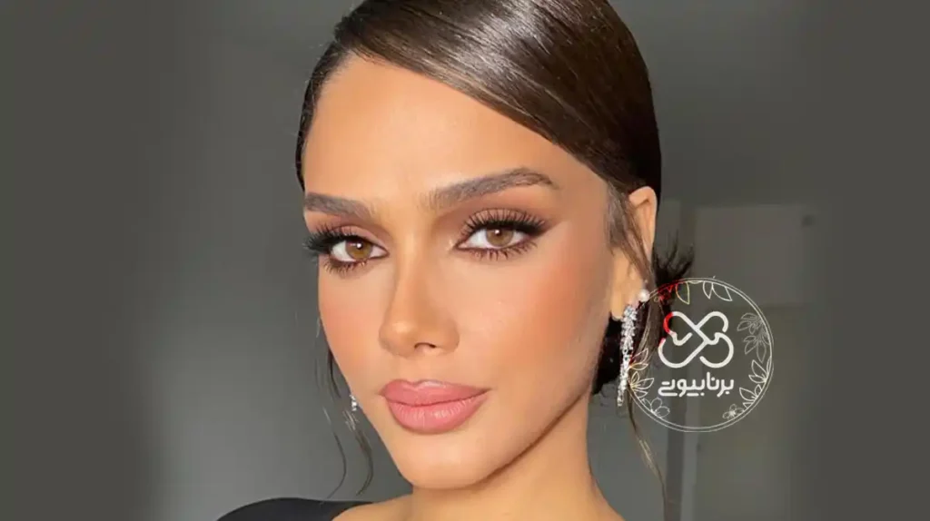 آرایش صورت قهوه ای 1 آرایش صورت قهوه ای2