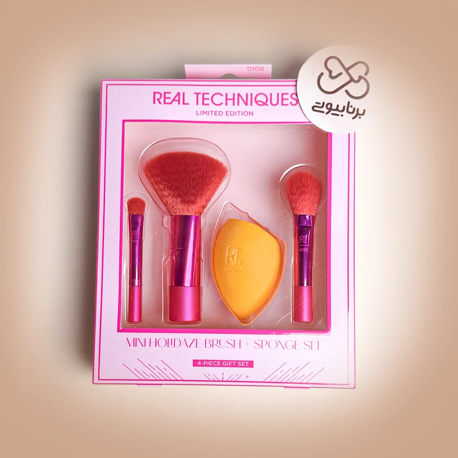 ست براش و اسفنج مینی ریل تکنیک | REAL TECHNIQUES MINI HOLIDAZE BRUSH + SPONGE SET 1 ست براش و اسفنج مینی ریل تکنیک | REAL TECHNIQUES MINI HOLIDAZE BRUSH + SPONGE SET