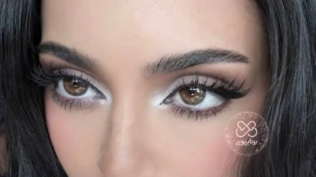 آرایش چشم نقره ای.