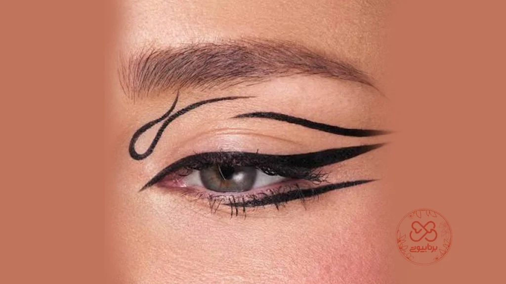 آرایش چشم فقط با خط چشم2